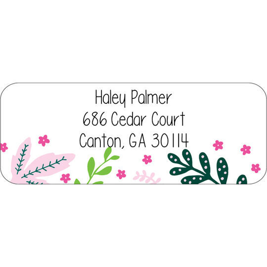 Multicolor Leaves Address Labels